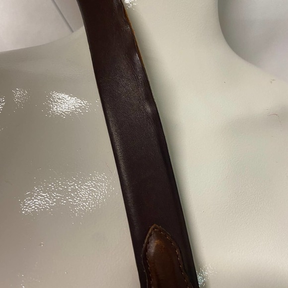 Cole Hahn Belt Leather w/ Gold Buckle Vintage Made in USA A2163 Size 38/95 - Picture 9 of 9